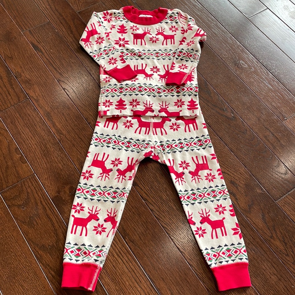 Hannah Andersson Dear deer pajamas Christmas 3t